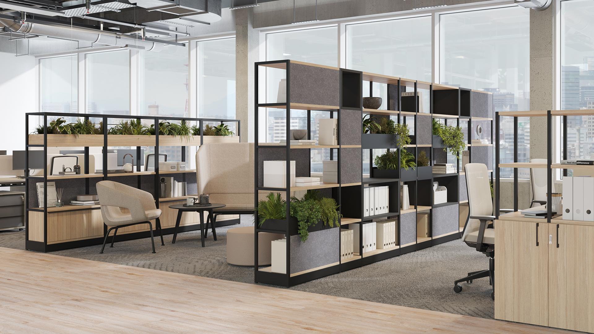 rangement styl o bureau, armoire, armoire ouverte, casier
