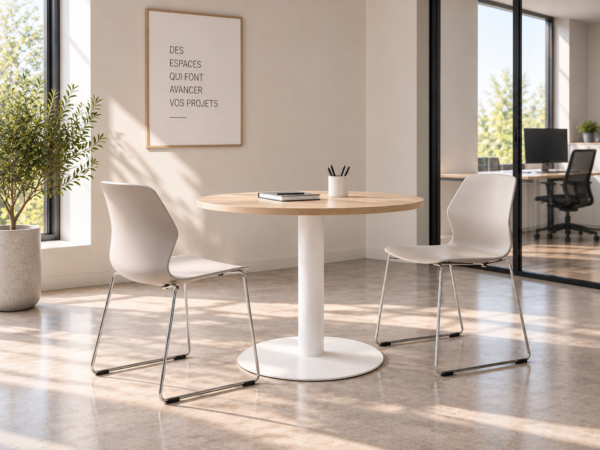 Table de réunion ronde pour bureau professionnel