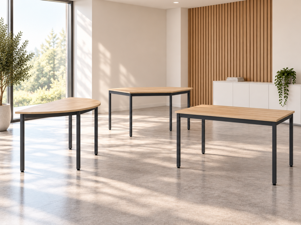 Tables polyvalentes professionnelles modulables pour réunion et formation